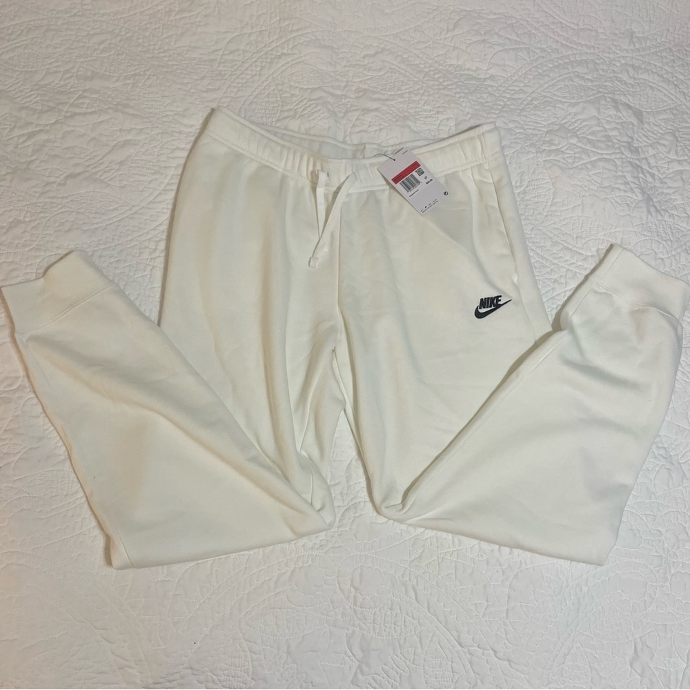 NEW nike white large sweat pants